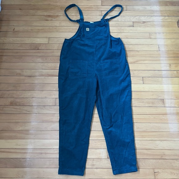 Lucy & Yak Denim - Lucy & Yak Teal Blue Corduroy Original Dungarees Overalls US 12R Organic Cotton